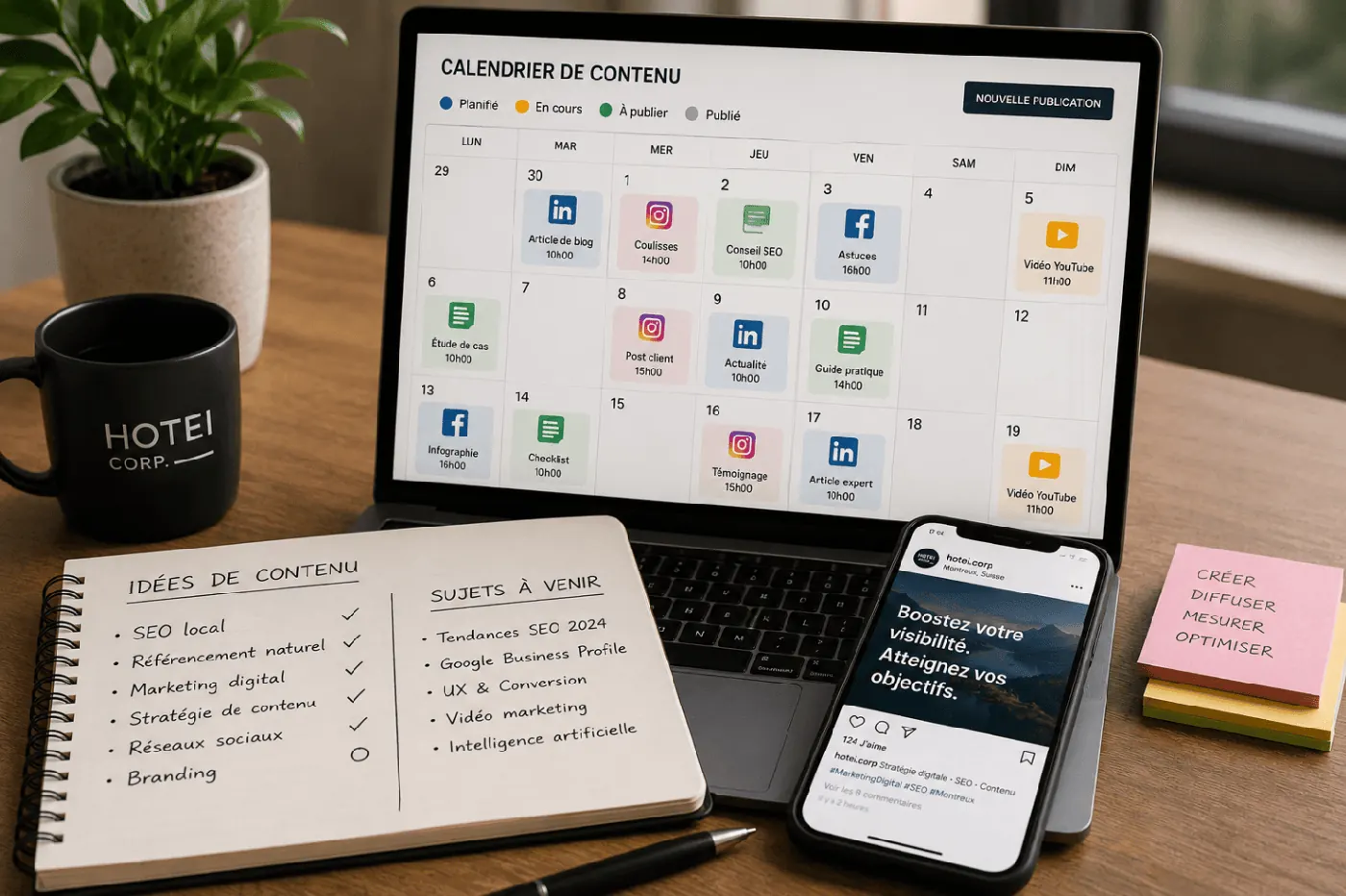 Site vitrine — création de site internet en Suisse par HOTEI